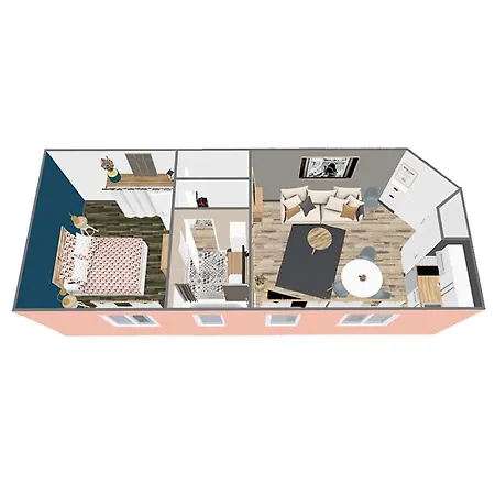 Le Cocoon Lo - Prive Equipe - Haras - Parking Gratuit - Entree Autonome - Wifi - Netflix - Baignoire - Lave-linge - Lit Queen Size 160cm & Canape-lit 140cm - Jusqu'a 4 Personnes *