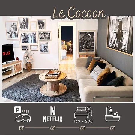 Le Cocoon Lo - Prive Equipe - Haras - Parking Gratuit - Entree Autonome - Wifi - Netflix - Baignoire - Lave-linge - Lit Queen Size 160cm & Canape-lit 140cm - Jusqu'a 4 Personnes *